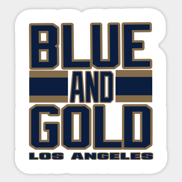 Los Angeles LYFE Blue and Gold True Football Colors! Sticker by OffesniveLine